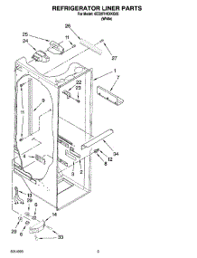 02 - Refrigerator Liner Parts parts for Whirlpool Refrigerator 6ED2FHKXKQ05 from AppliancePartsPros.com