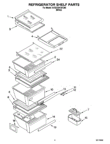 03 - Refrigerator Shelf Parts parts for Whirlpool Refrigerator 5VGS3SHGKQ05 from AppliancePartsPros.com