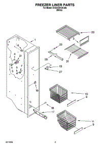 04 - Freezer Liner Parts parts for Whirlpool Refrigerator 5VGS3SHGKQ05 from AppliancePartsPros.com