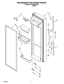 06 - Refrigerator Door Parts parts for Whirlpool Refrigerator 5VGS3SHGKQ05 from AppliancePartsPros.com