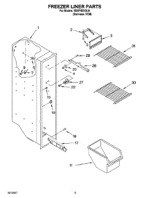 04 - Freezer Liner Parts parts for Whirlpool Refrigerator ED2FHEXSL01 from AppliancePartsPros.com
