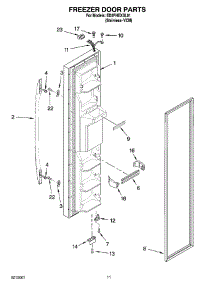 07 - Freezer Door Parts parts for Whirlpool Refrigerator ED2FHEXSL01 from AppliancePartsPros.com
