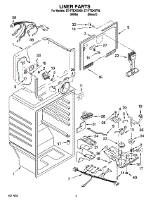 03 - Liner Parts parts for Whirlpool Refrigerator ET1FTEXST00 from AppliancePartsPros.com