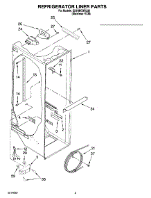 02 - Refrigerator Liner Parts parts for Whirlpool Refrigerator ED5NHGXRL02 from AppliancePartsPros.com