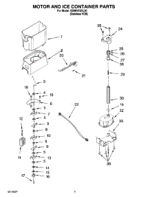 05 - Motor And Ice Container Parts parts for Whirlpool Refrigerator GS6NVEXSL00 from AppliancePartsPros.com