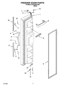 07 - Freezer Door Parts parts for Whirlpool Refrigerator 5VGS3SHGKQ05 from AppliancePartsPros.com