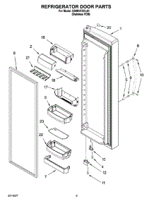 06 - Refrigerator Door Parts parts for Whirlpool Refrigerator GS6NVEXSL00 from AppliancePartsPros.com