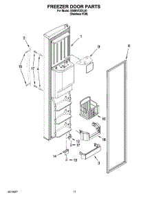 07 - Freezer Door Parts parts for Whirlpool Refrigerator GS6NVEXSL00 from AppliancePartsPros.com