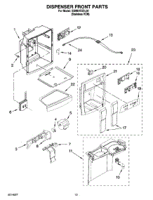 08 - Dispenser Front Parts parts for Whirlpool Refrigerator GS6NVEXSL00 from AppliancePartsPros.com
