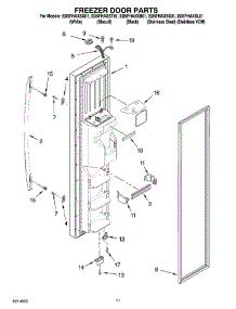 07 - Freezer Door Parts parts for Whirlpool Refrigerator ED5FHAXST01 from AppliancePartsPros.com