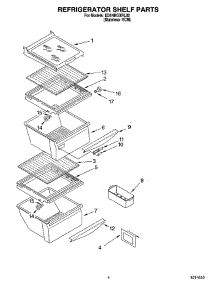 03 - Refrigerator Shelf Parts parts for Whirlpool Refrigerator ED5NHGXRL02 from AppliancePartsPros.com