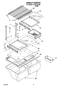 05 - Shelf Parts, Optional Parts parts for Whirlpool Refrigerator ET1FTKXKQ09 from AppliancePartsPros.com