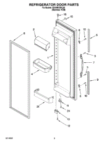 06 - Refrigerator Door Parts parts for Whirlpool Refrigerator ED5NHGXRL02 from AppliancePartsPros.com