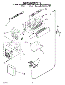 12 - Icemaker Parts, Optional Parts (Not Included) parts for Whirlpool Refrigerator GD5RHAXSB01 from AppliancePartsPros.com