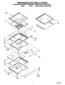 03 - Refrigerator Shelf Parts parts for Whirlpool Refrigerator GD5RHAXSL01 from AppliancePartsPros.com