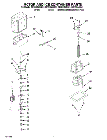 05 - Motor And Ice Container Parts parts for Whirlpool Refrigerator GD5RHAXSL01 from AppliancePartsPros.com