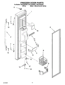 07 - Freezer Door Parts parts for Whirlpool Refrigerator ES5LHAXSB01 from AppliancePartsPros.com