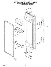 06 - Refrigerator Door Parts parts for Whirlpool Refrigerator ED2HHKXTQ00 from AppliancePartsPros.com