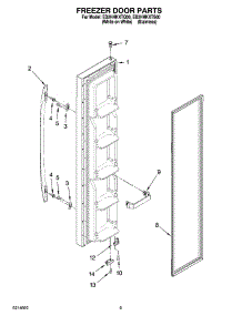 07 - Freezer Door Parts parts for Whirlpool Refrigerator ED2HHKXTQ00 from AppliancePartsPros.com
