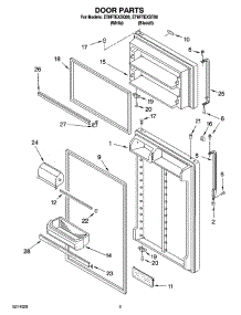 02 - Door Parts parts for Whirlpool Refrigerator ET8FTEXSQ00 from AppliancePartsPros.com