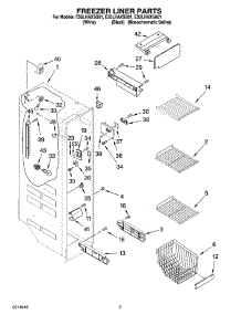04 - Freezer Liner Parts parts for Whirlpool Refrigerator ES5LHAXSA01 from AppliancePartsPros.com