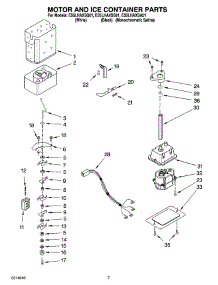 05 - Motor And Ice Container Parts parts for Whirlpool Refrigerator ES5LHAXSA01 from AppliancePartsPros.com