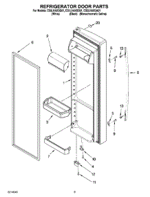 06 - Refrigerator Door Parts parts for Whirlpool Refrigerator ES5LHAXSA01 from AppliancePartsPros.com