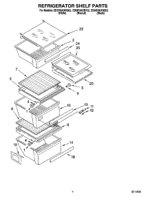 03 - Refrigerator Shelf Parts parts for Whirlpool Refrigerator ED5RHAXNB02 from AppliancePartsPros.com