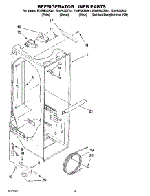 02 - Refrigerator Liner Parts parts for Whirlpool Refrigerator ED5PHAXST01 from AppliancePartsPros.com