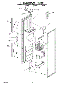 07 - Freezer Door Parts parts for Whirlpool Refrigerator ED5RHAXNB02 from AppliancePartsPros.com