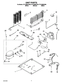 04 - Unit Parts parts for Whirlpool Refrigerator ET1CHMXKB09 from AppliancePartsPros.com