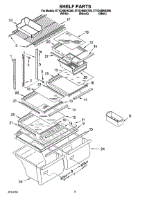 06 - Shelf Parts, Optional Parts parts for Whirlpool Refrigerator ET1CHMXKB09 from AppliancePartsPros.com