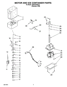 05 - Motor And Ice Container Parts parts for Whirlpool Refrigerator GD5YHAXNL04 from AppliancePartsPros.com