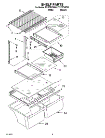 05 - Shelf Parts, Optional Parts parts for Whirlpool Refrigerator ET1FTEXSQ00 from AppliancePartsPros.com