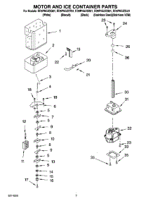 05 - Motor And Ice Container Parts parts for Whirlpool Refrigerator ED5PHAXSB01 from AppliancePartsPros.com