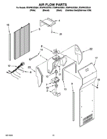 09 - Air Flow Parts parts for Whirlpool Refrigerator ED5PHAXSB01 from AppliancePartsPros.com