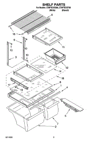 05 - Shelf Parts, Optional Parts parts for Whirlpool Refrigerator ET8FTEXST00 from AppliancePartsPros.com