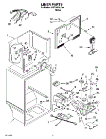 03 - Liner Parts parts for Whirlpool Refrigerator 5VET0WPKLQ04 from AppliancePartsPros.com