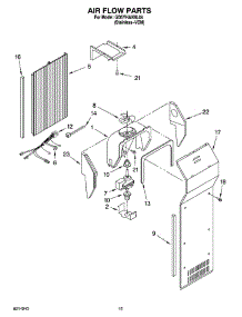 09 - Air Flow Parts parts for Whirlpool Refrigerator GD5YHAXNL04 from AppliancePartsPros.com