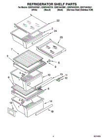 03 - Refrigerator Shelf Parts parts for Whirlpool Refrigerator ED5FHAXSB01 from AppliancePartsPros.com
