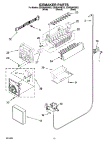 12 - Icemaker Parts, Optional Parts parts for Whirlpool Refrigerator ED5RHAXNQ02 from AppliancePartsPros.com
