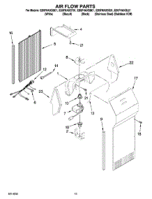 09 - Air Flow Parts parts for Whirlpool Refrigerator ED5FHAXSB01 from AppliancePartsPros.com