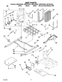 11 - Unit Parts parts for Whirlpool Refrigerator ED5FHAXSB01 from AppliancePartsPros.com