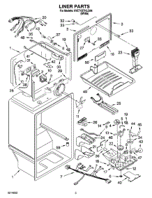 02 - Liner Parts parts for Whirlpool Refrigerator 5VET1DTKLQ04 from AppliancePartsPros.com