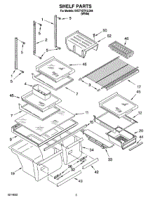 03 - Shelf Parts parts for Whirlpool Refrigerator 5VET1DTKLQ04 from AppliancePartsPros.com