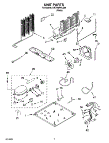 04 - Unit Parts parts for Whirlpool Refrigerator 5VET0WPKLQ04 from AppliancePartsPros.com