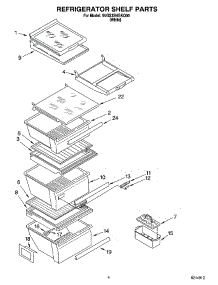 03 - Refrigerator Shelf Parts parts for Whirlpool Refrigerator 5VGS3SHGKQ04 from AppliancePartsPros.com