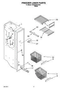 04 - Freezer Liner Parts parts for Whirlpool Refrigerator 5VGS3SHGKQ04 from AppliancePartsPros.com