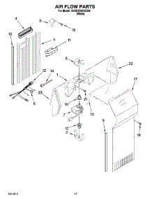 10 - Air Flow Parts parts for Whirlpool Refrigerator 5VGS3SHGKQ04 from AppliancePartsPros.com