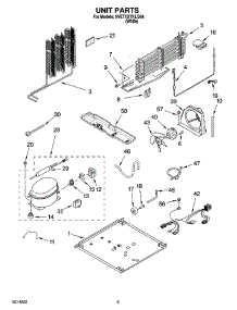 05 - Unit Parts parts for Whirlpool Refrigerator 5VET1DTKLQ04 from AppliancePartsPros.com